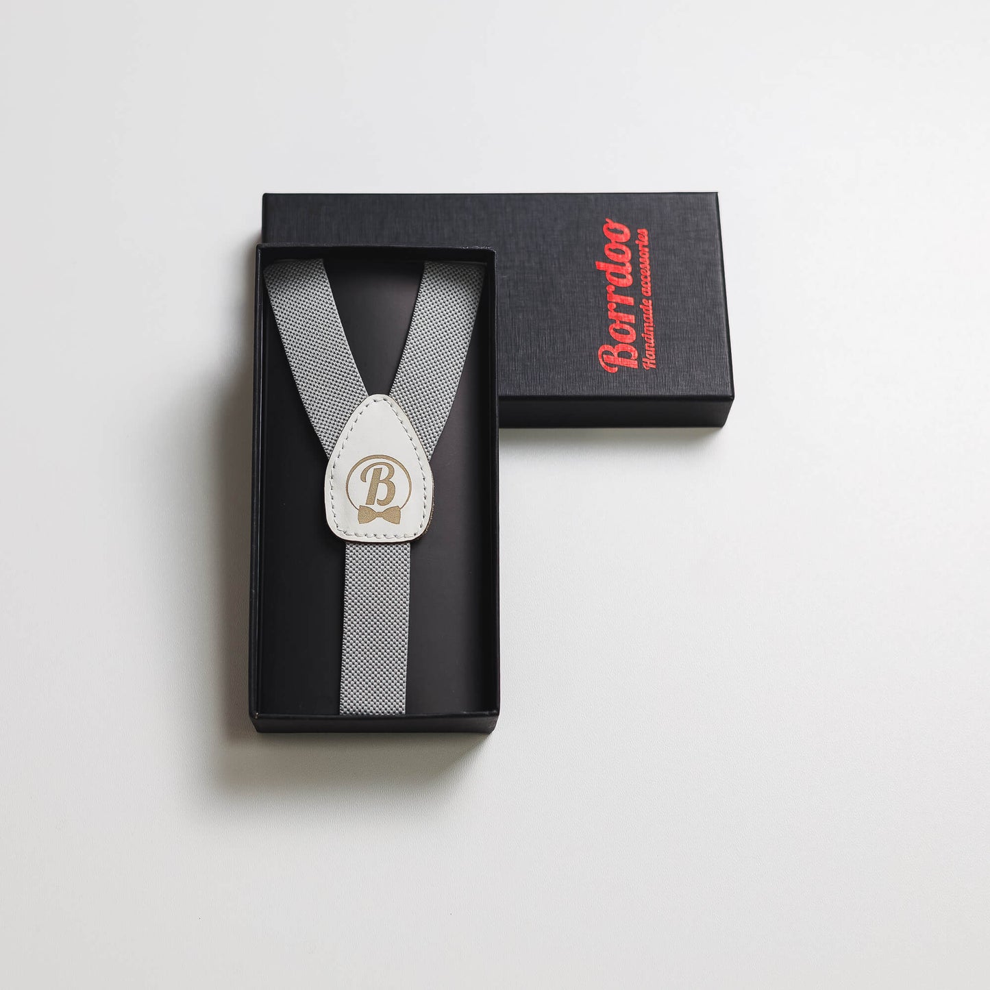 Tregeri za decu, dugme, sivo-beli DT020