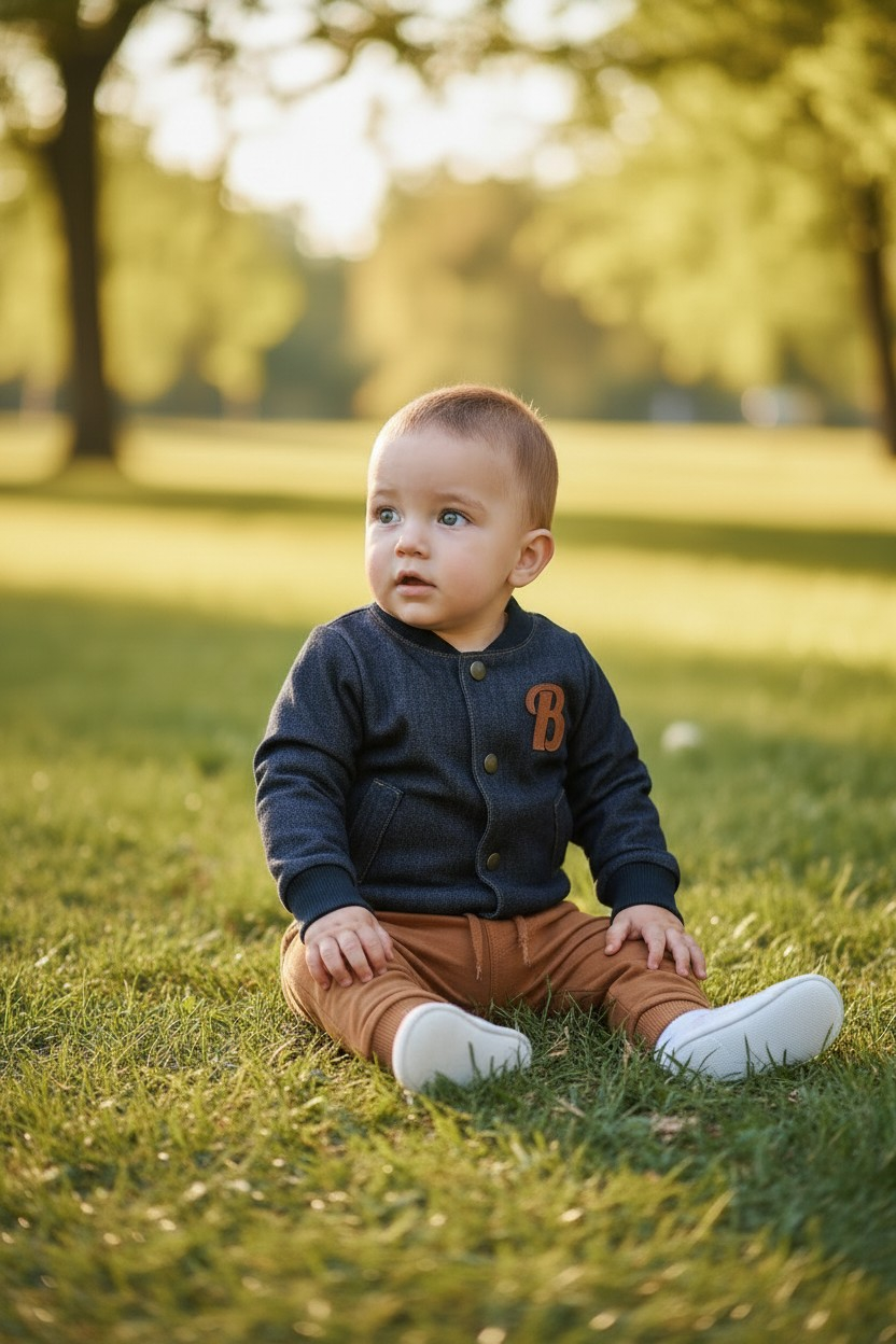 Jakna za bebe teksas teget SE002