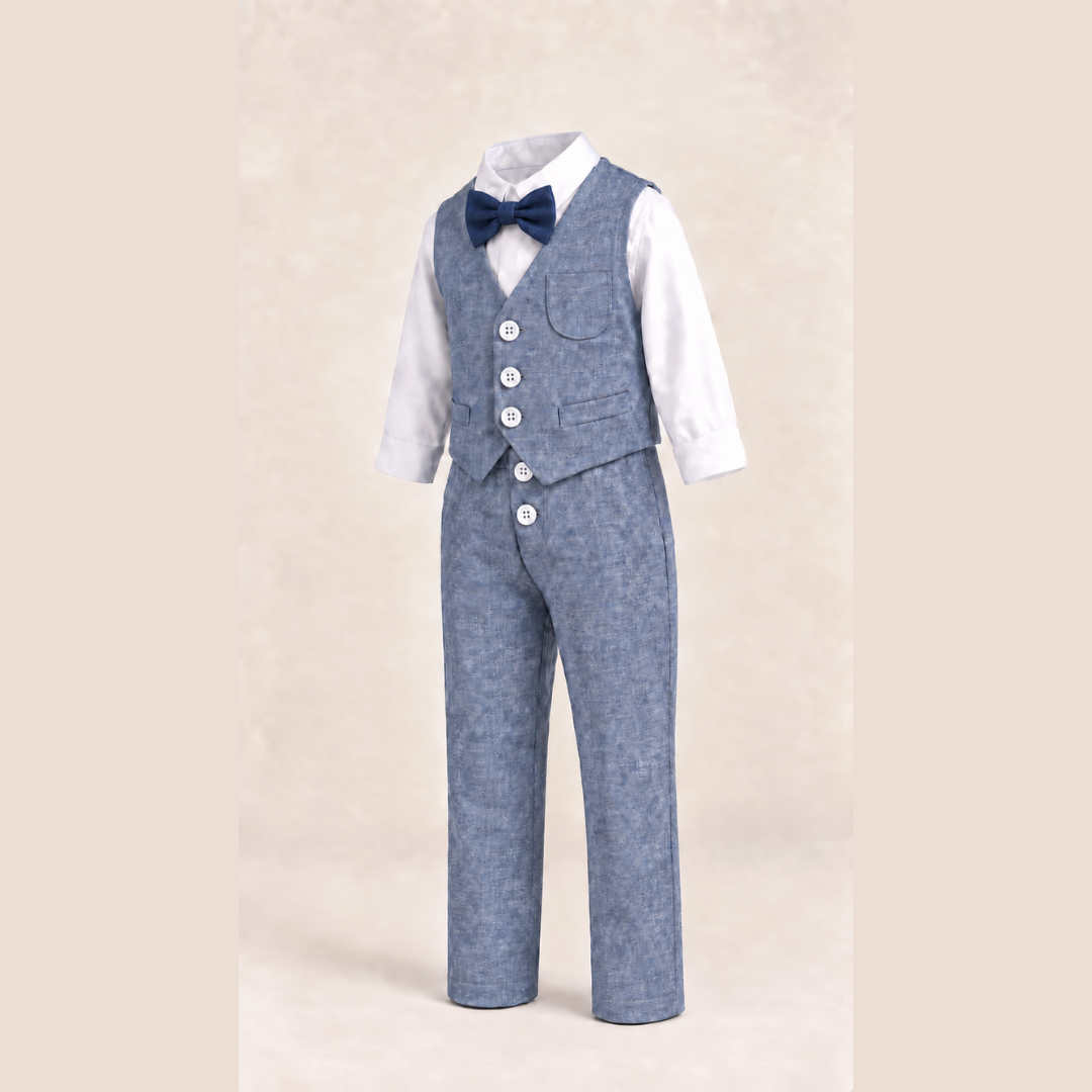 Komplet odelo za bebe denim plavi bez kačketa LO056