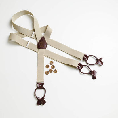 Elegantni tregeri, bež/braon  MT012