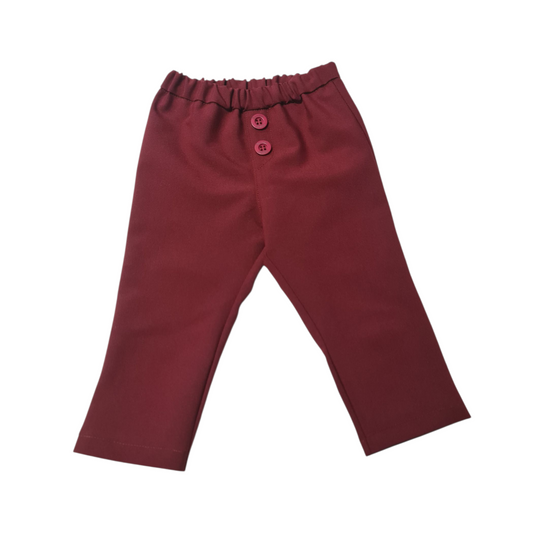 Pantalone za bebe, bordo PD005