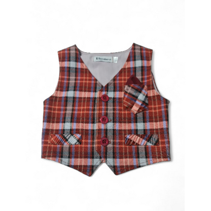 Prsluk za bebe, bordo dezeniran DP005