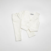 Odelo za bebu prsluk pantalone belo OD039