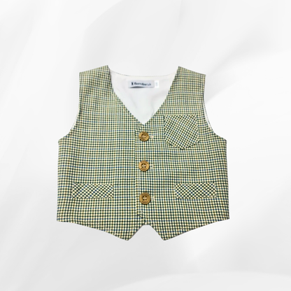 Prsluk za bebe, zeleni dezeniran DP004