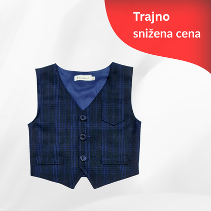 Prsluk za bebe, teget dezeniran DP3