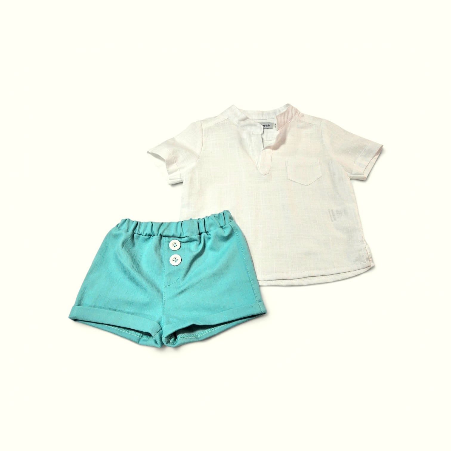 Komplet / Set Letnji komplet košuljica i šorts za bebe – tirkiz LK0026