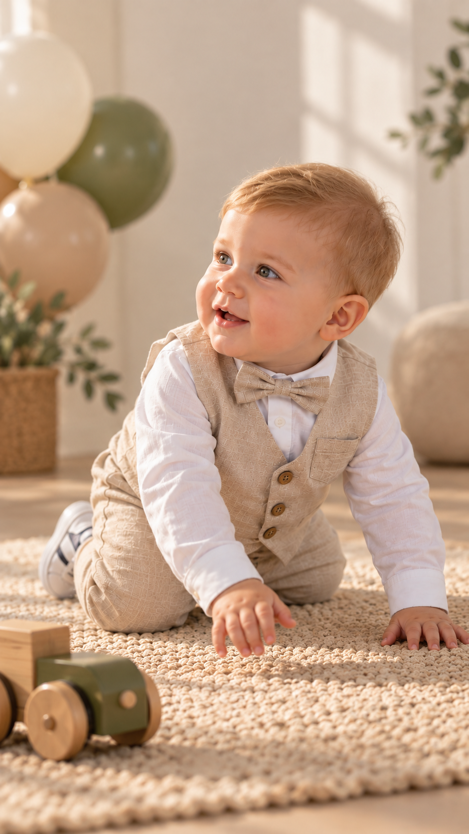 Komplet odelo za bebe bež bez kačketa LO055