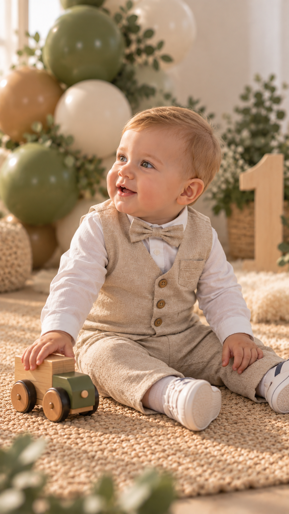 Komplet odelo za bebe bež bez kačketa LO055