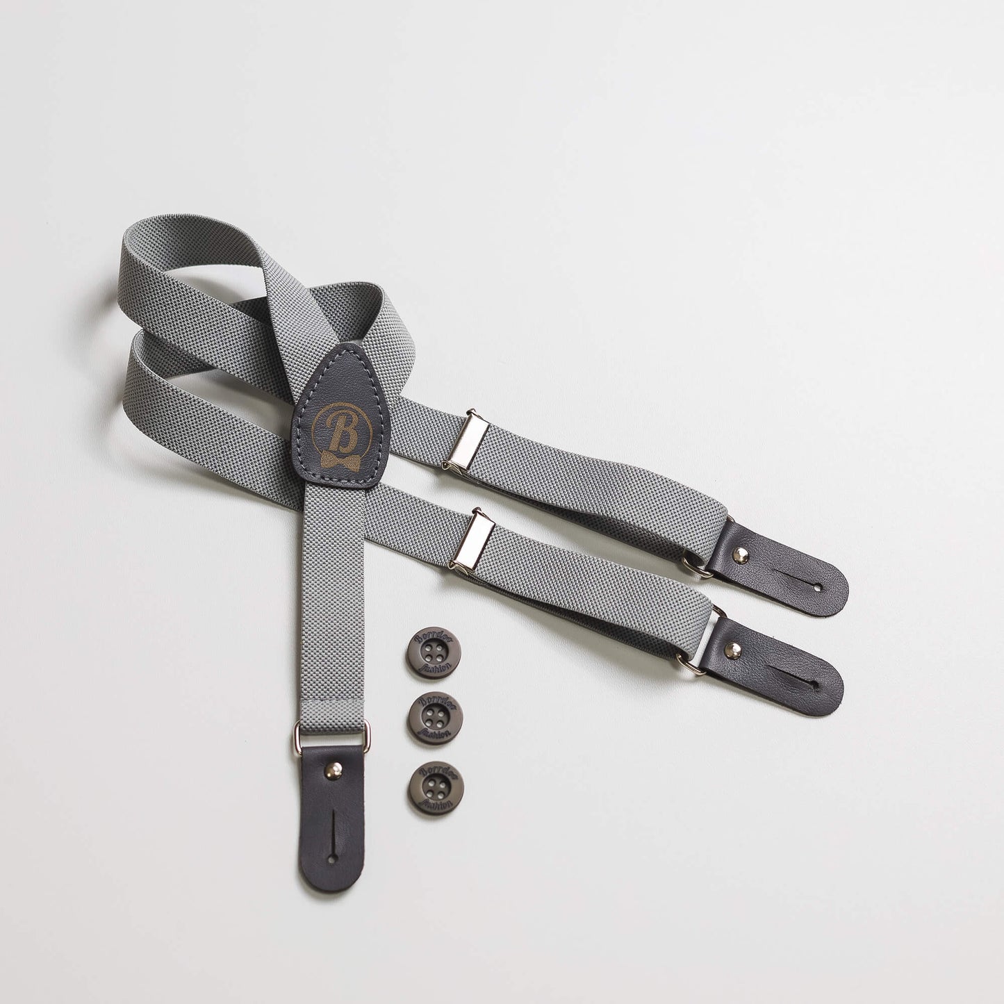 Tregeri za decu, dugme, sivi DT021