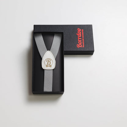 Tregeri za decu, dugme, sivo-beli DT020