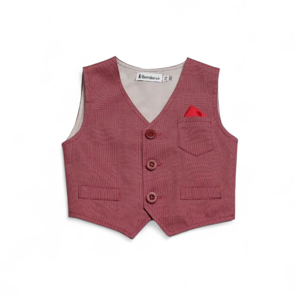 Prsluk za bebe, bordo dezeniran DP006