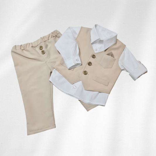 Odelo za bebu - komplet sa košuljicom, bež OD005