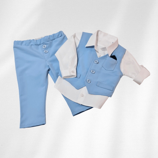 Odelo za bebu - komplet sa košuljicom, sv.plavi OD008