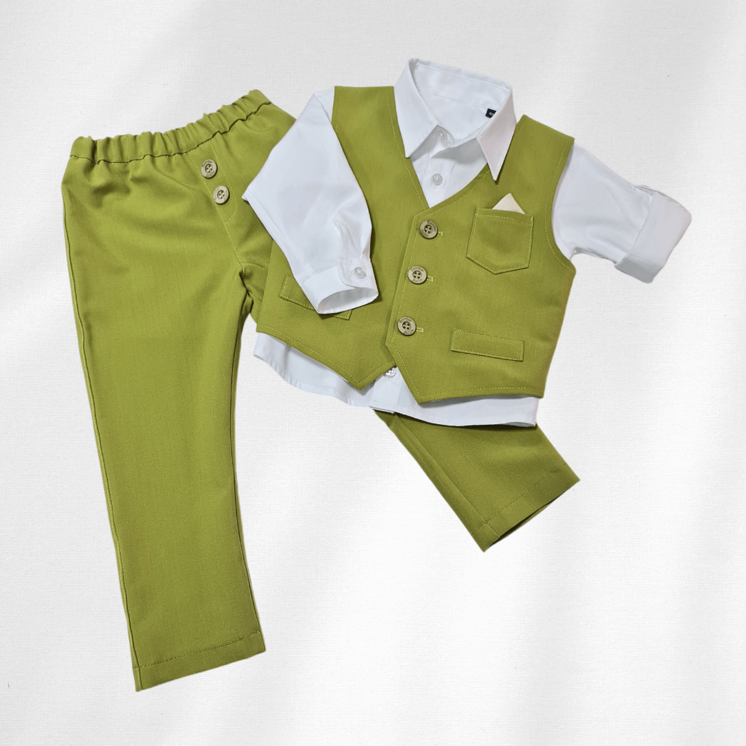 Odelo za bebu - komplet sa košuljicom, pistaći OD011