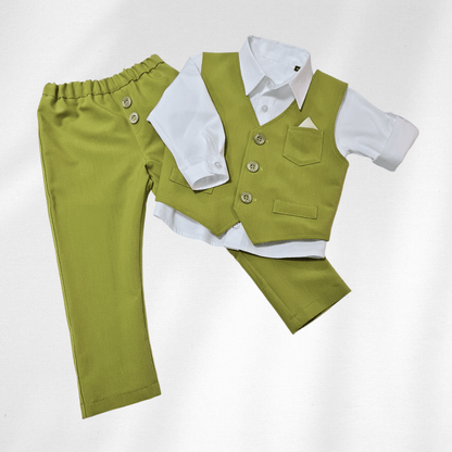 Odelo za bebu - komplet sa košuljicom, pistaći OD011